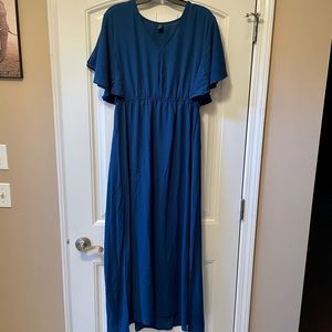 NWOT, SHEIN, Large, Navy, Butterfly sleeve dress